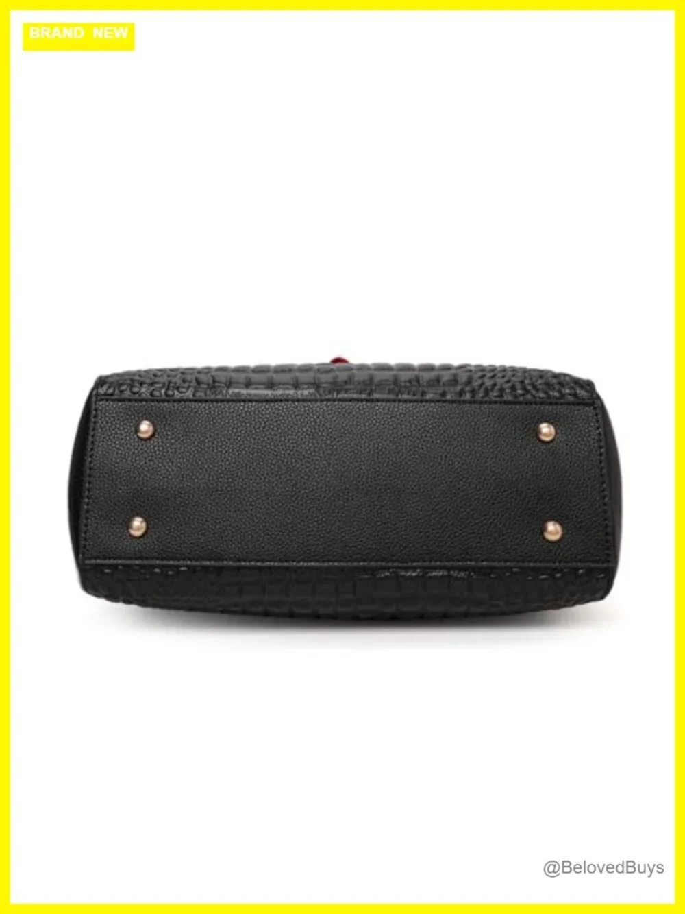 Genuine Leather Crocodile Print Handbag - Large Capacity, Detachable Strap,